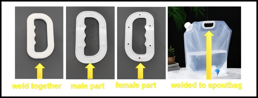 Characteristic of corner spout bag handle plastic (HL101ST)